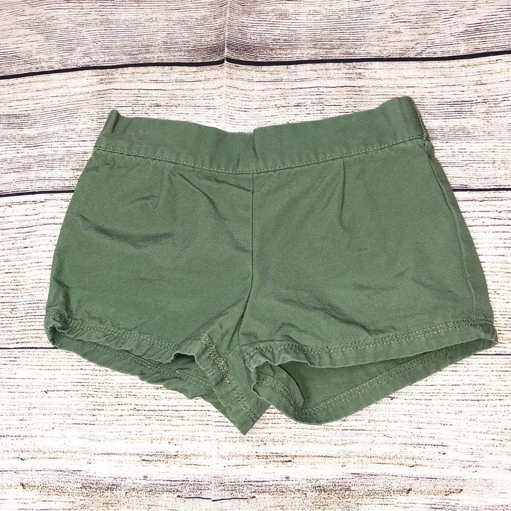 Juno Valentine by Janie & Jack Army Green Shorts SIze 6-12 Months